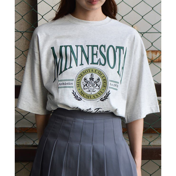 MINESOTAカレッジロゴ ピグメントTシャツ | ＆soiree | 詳細画像1 