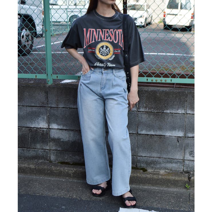 MINESOTAカレッジロゴ ピグメントTシャツ[品番：RADM0000925