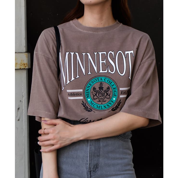 MINESOTAカレッジロゴ ピグメントTシャツ | ＆soiree | 詳細画像15 