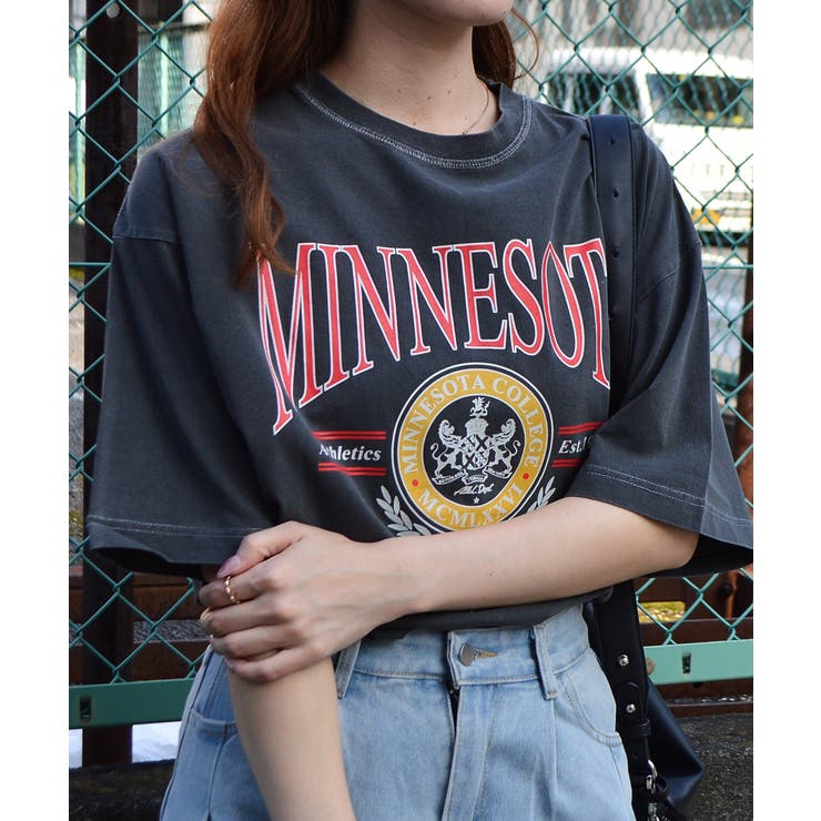MINESOTAカレッジロゴ ピグメントTシャツ | ＆soiree | 詳細画像9 