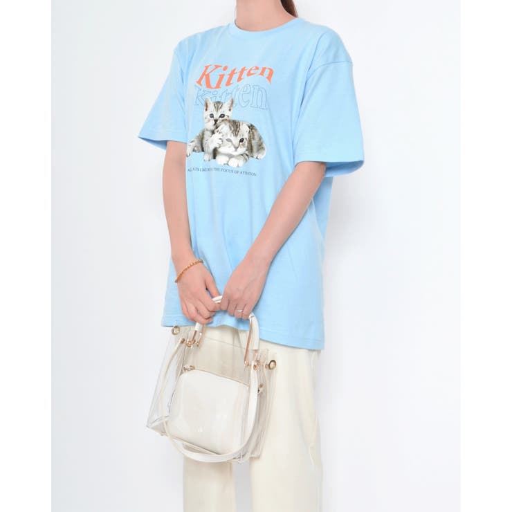 kitten猫プリントTシャツ[品番：RADM0005583]｜＆soiree（アンド