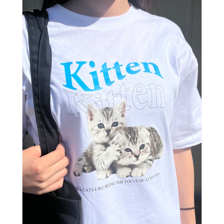 kitten猫プリントTシャツ [品番：RADM0005583]｜＆soiree（アンドソワレ）のレディースファッション通販｜SHOPLIST（ショップリスト）