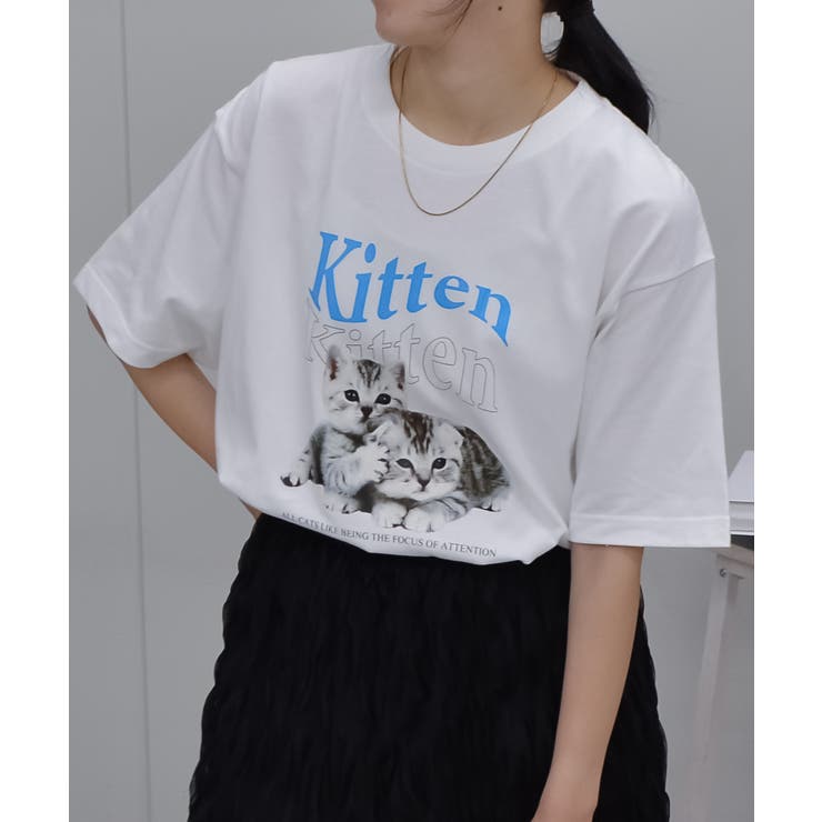 kitten猫プリントTシャツ | ＆soiree | 詳細画像7 