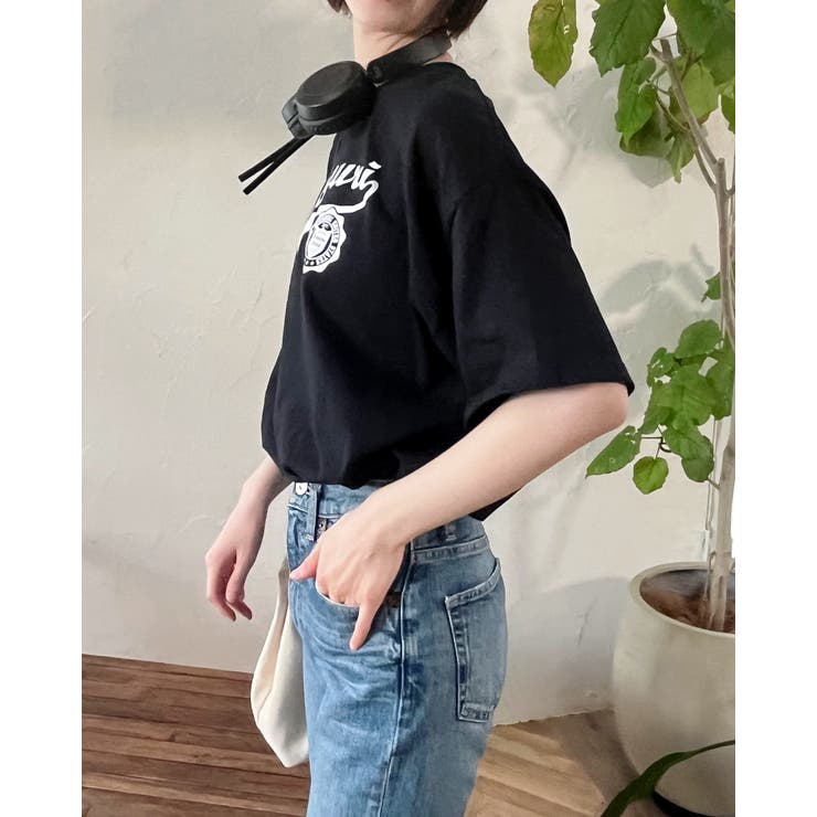 カレッジロゴ半袖Tシャツ＋ショートパンツセット カレッジロゴアソートプリントTシャツ(半袖)[品番：RADM0005553