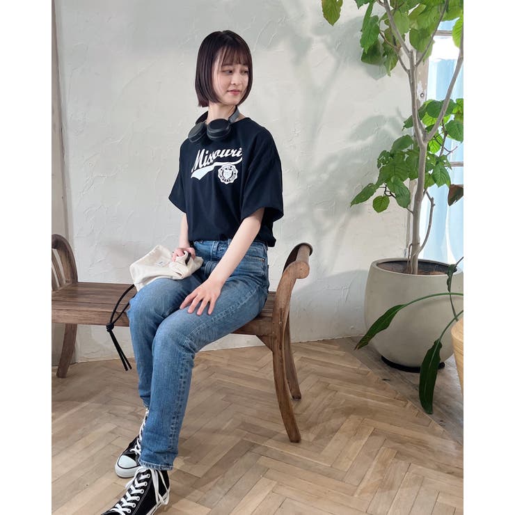 カレッジロゴ半袖Tシャツ＋ショートパンツセット カレッジロゴアソートプリントTシャツ(半袖)[品番：RADM0005553