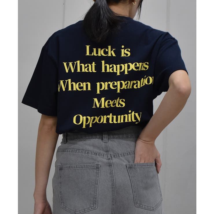 ネイビー | メッセージプリントTシャツ | ＆soiree