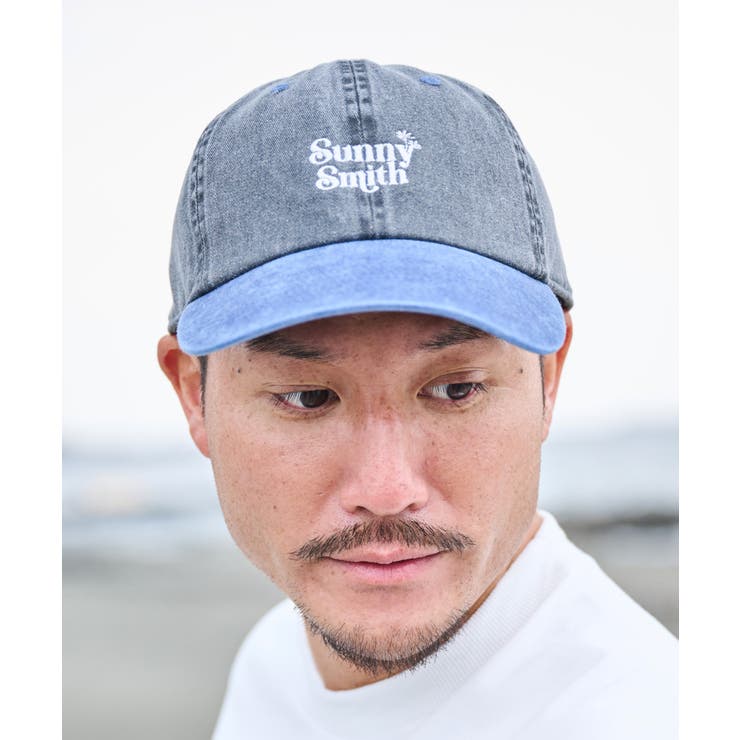 SUNNY SMITH ヤシの木ロゴ刺繍ピグメント バイカラーCap[品番