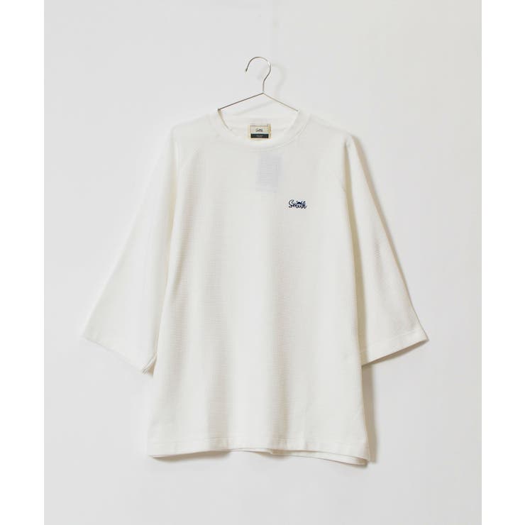 SUNNY SMITH ピグメントワッフル ラグランロゴ刺繍Ｔシャツ | MODISH GAZE | 詳細画像14 