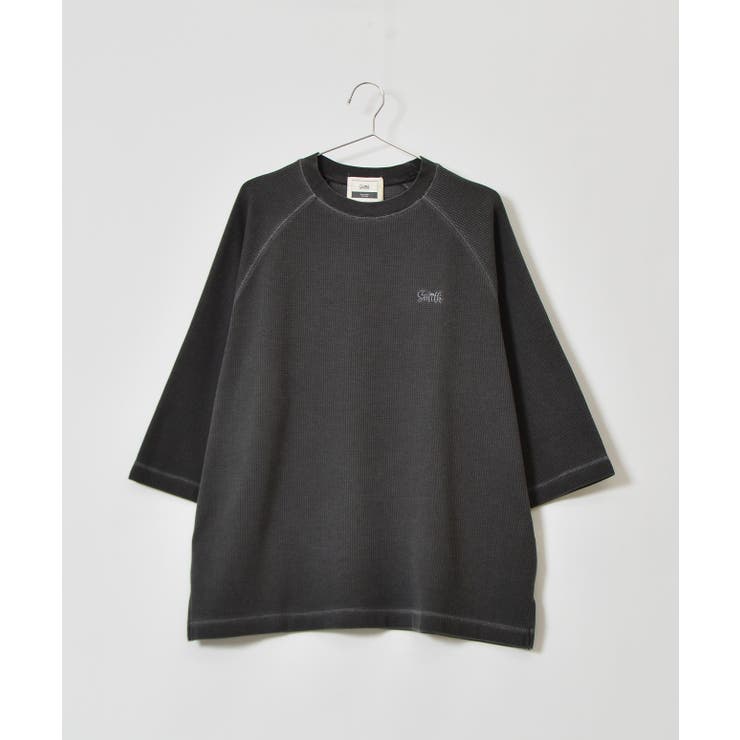 SUNNY SMITH ピグメントワッフル ラグランロゴ刺繍Ｔシャツ | MODISH GAZE | 詳細画像15 