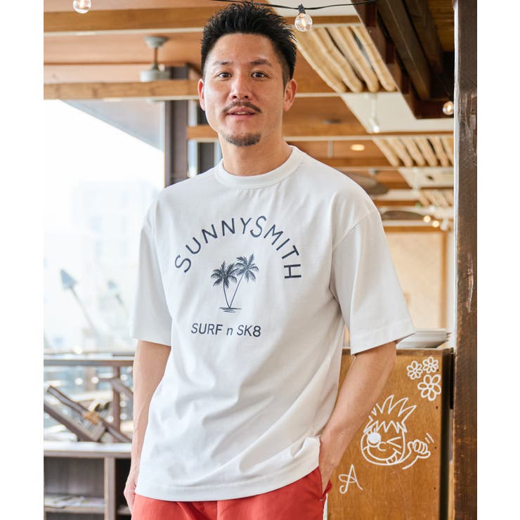 ヤシの木アーチロゴプリントTシャツ | MODISH GAZE | 詳細画像2 