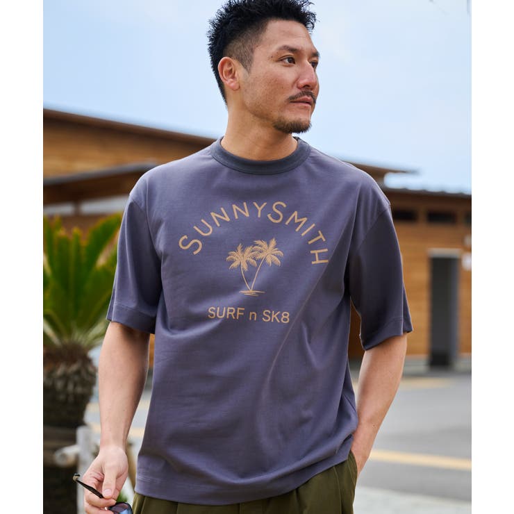 ヤシの木アーチロゴプリントTシャツ | MODISH GAZE | 詳細画像8 