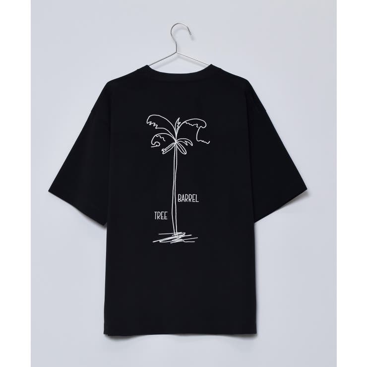 チャコール | SunnySmith ウルトラヘビーオンスヤシの木柄両面刺繍Tシャツ | MODISH GAZE