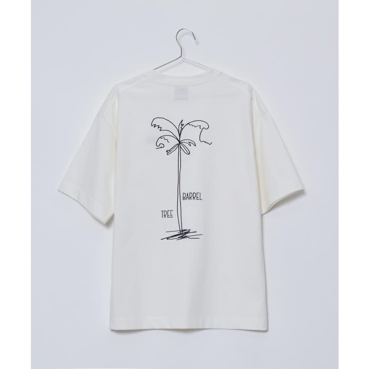 オフホワイト | SunnySmith ウルトラヘビーオンスヤシの木柄両面刺繍Tシャツ | MODISH GAZE