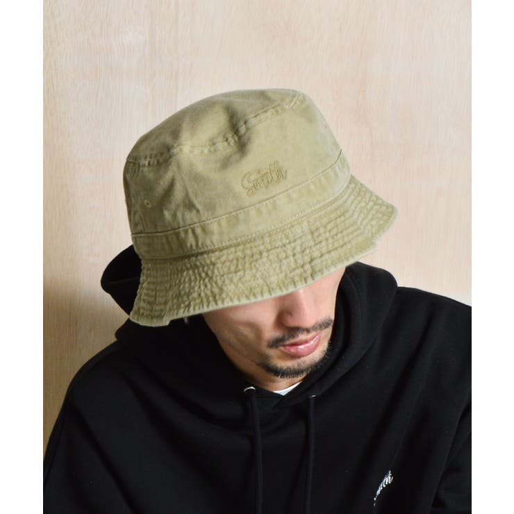 ベージュ | 【SUNNYSMITH】ロゴ刺繍 ピグメント バケットハット | MODISH GAZE