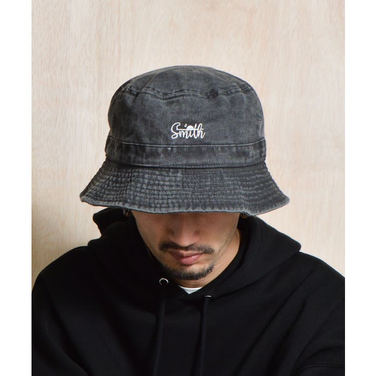 ブラック | 【SUNNYSMITH】ロゴ刺繍 ピグメント バケットハット | MODISH GAZE