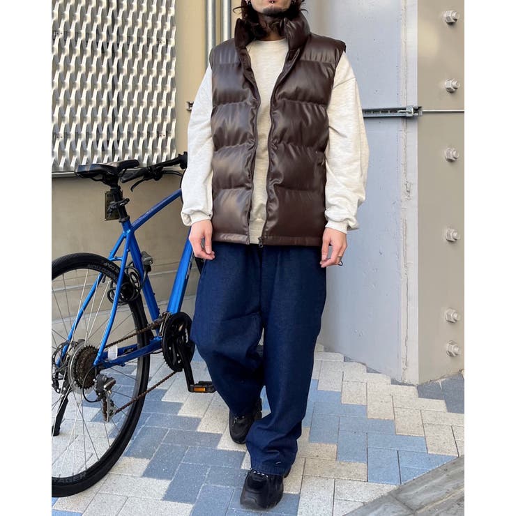 PUレザー中綿ベスト | MODISH GAZE | 詳細画像15 