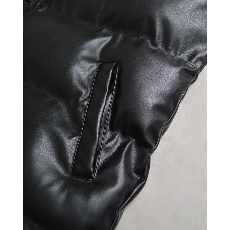 PUレザー中綿ベスト | MODISH GAZE | 詳細画像23 