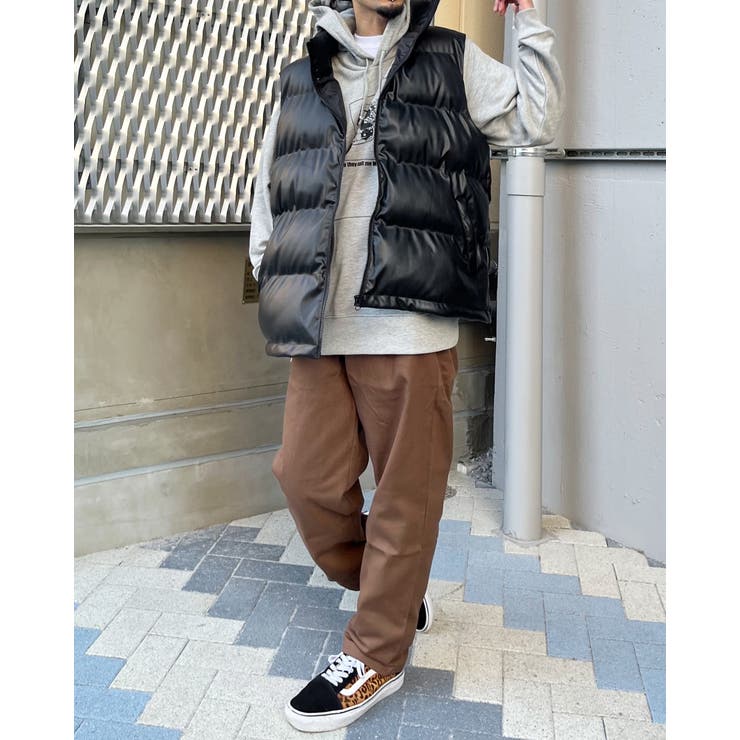 PUレザー中綿ベスト[品番：RADM0005643]｜MODISH GAZE（モディッシュ