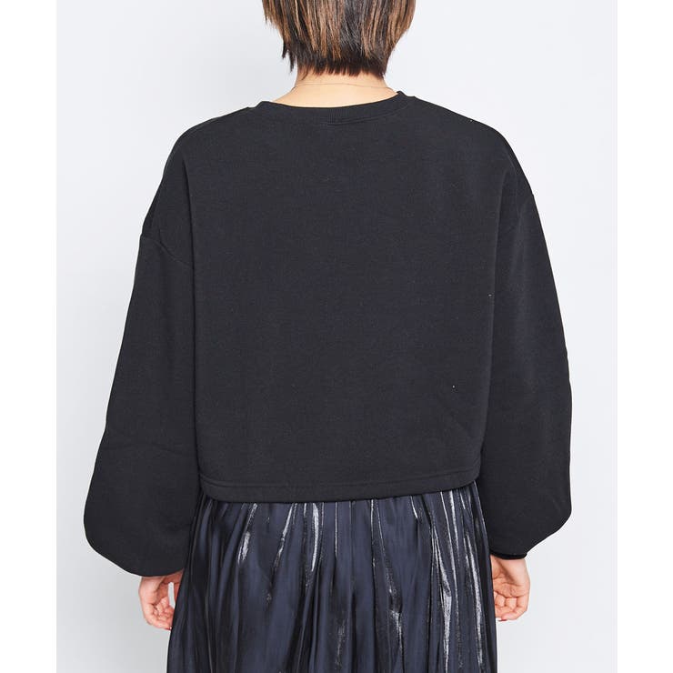 カレッジロゴショート丈裏起毛トレーナー | ＆soiree | 詳細画像21 