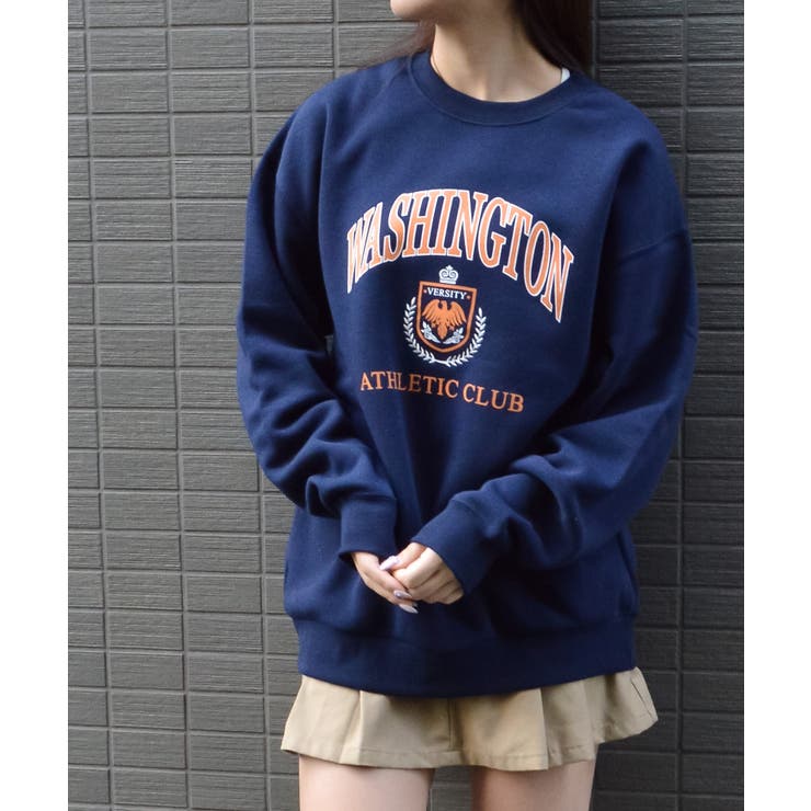 裏起毛カレッジロゴオーバーサイズトレーナー | ＆soiree | 詳細画像13 