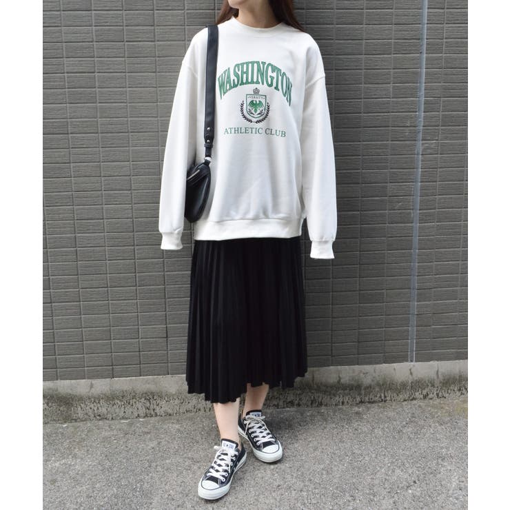 裏起毛カレッジロゴオーバーサイズトレーナー | ＆soiree | 詳細画像3 