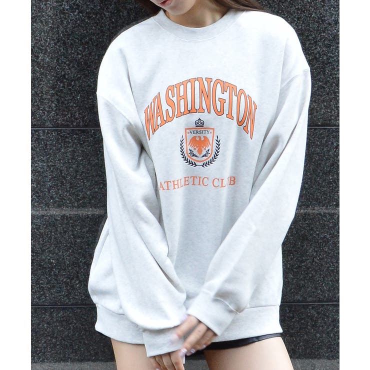 裏起毛カレッジロゴオーバーサイズトレーナー | ＆soiree | 詳細画像5 