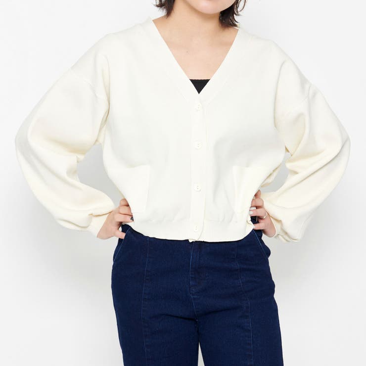 ボリュームスリーブショートカーディガン | ＆soiree | 詳細画像12 