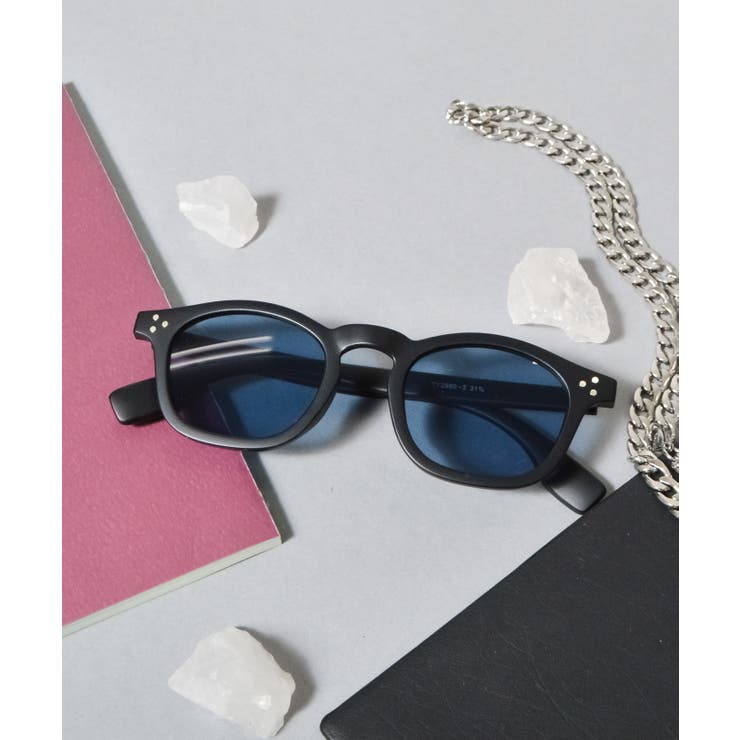 Bブルー | 【選べる2デザイン】カラーレンズサングラス(ウェリントン/クラウンパント) | MODISH GAZE