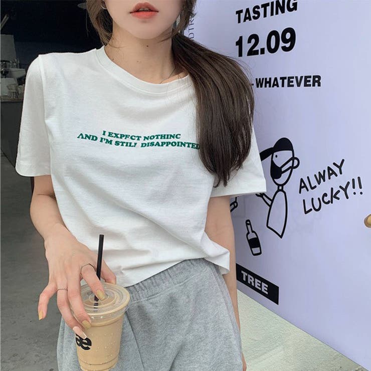 韓国ファッションtシャツ半袖 Tシャツ半袖ロゴ T シャツ半袖レディース 品番 Radm Soiree アンドソワレ のレディースファッション通販 Shoplist ショップリスト