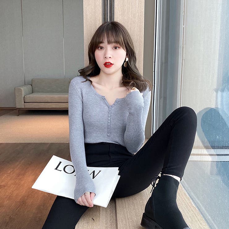 韓国ファッションリブニット 秋服 セクシー 品番 Radm Soiree アンドソワレ のレディースファッション 通販 Shoplist ショップリスト