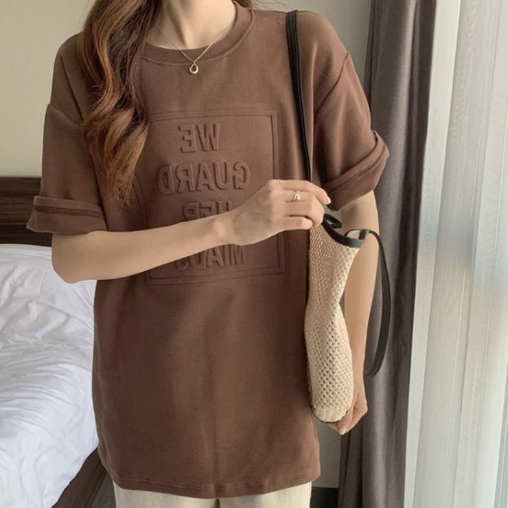 韓国ファッションビッグシルエット ロゴTシャツ半袖 半袖 | ＆soiree | 詳細画像8 