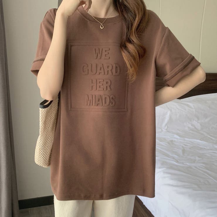 韓国ファッションビッグシルエット ロゴTシャツ半袖 半袖 | ＆soiree | 詳細画像9 