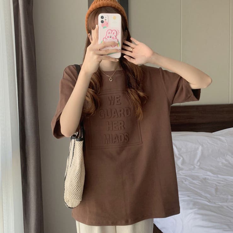 韓国ファッションビッグシルエット ロゴTシャツ半袖 半袖 | ＆soiree | 詳細画像10 