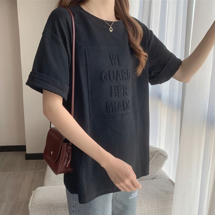 韓国ファッションビッグシルエット ロゴTシャツ半袖 半袖 | ＆soiree | 詳細画像13 