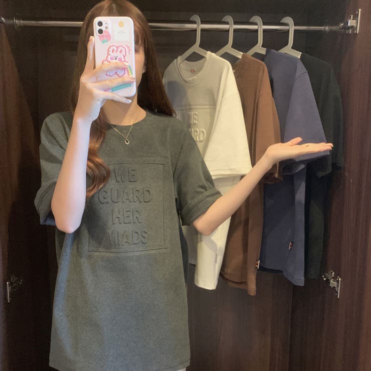 韓国ファッションビッグシルエット ロゴTシャツ半袖 半袖 | ＆soiree | 詳細画像18 