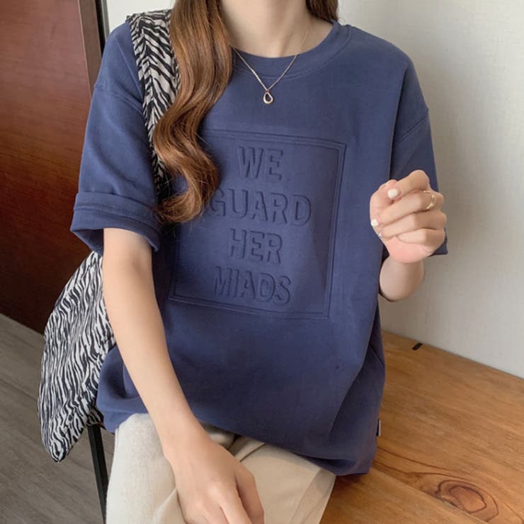 韓国ファッションビッグシルエット ロゴTシャツ半袖 半袖 | ＆soiree | 詳細画像5 