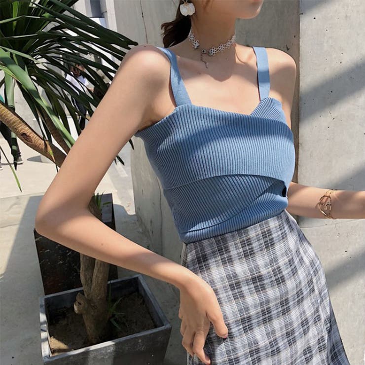 2WAY 韓国ファッションサマーニット オフショルニットトップス夏 | ＆soiree | 詳細画像3 