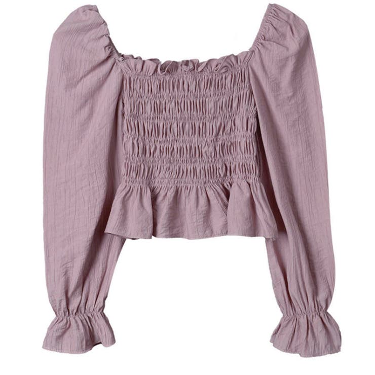 ワッシャーシャーリングブラウス スクエアネック 韓国ブラウス | ＆soiree | 詳細画像25 