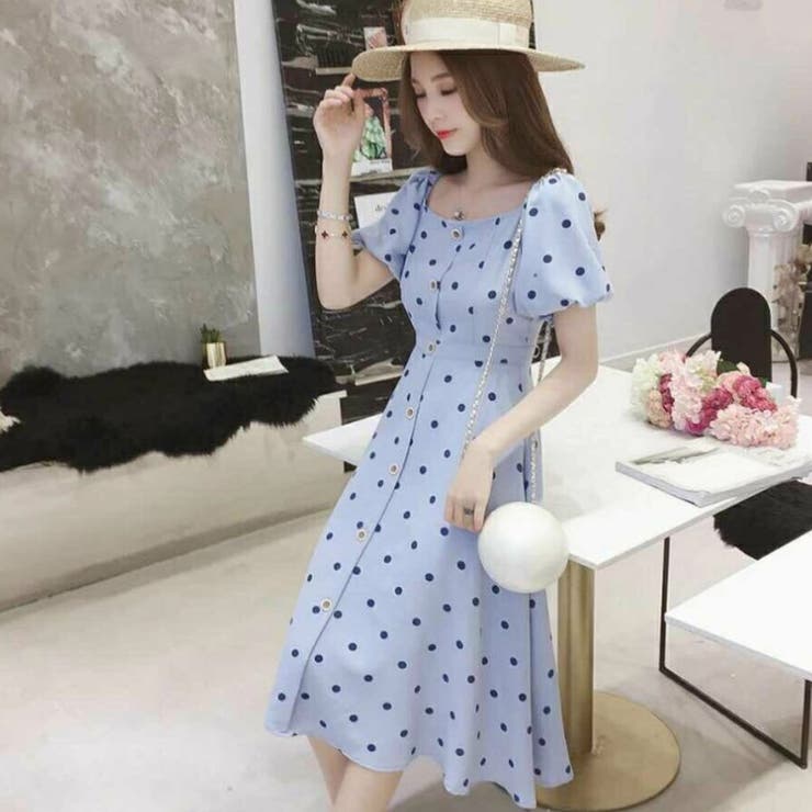 韓国ファッションドット柄ワンピースミニワンピース ワンピースミニ丈 ワンピース 韓国 品番 Radm Soiree アンドソワレ のレディースファッション通販 Shoplist ショップリスト