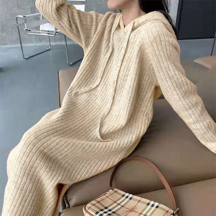 フード付ニットワンピース | ＆soiree | 詳細画像2 