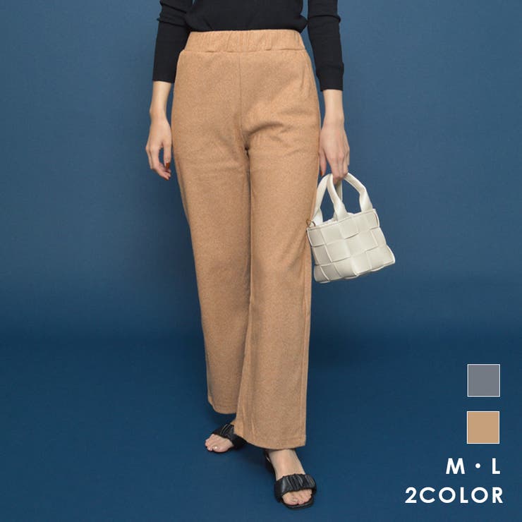 ヘリンボーンストレートパンツ（ウエストゴム） | ＆soiree | 詳細画像1 