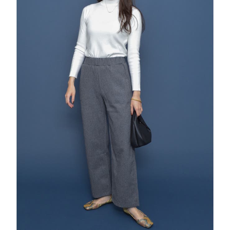 ヘリンボーンストレートパンツ（ウエストゴム） | ＆soiree | 詳細画像10 