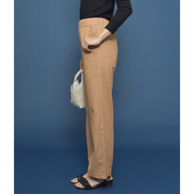 ヘリンボーンストレートパンツ（ウエストゴム） | ＆soiree | 詳細画像4 