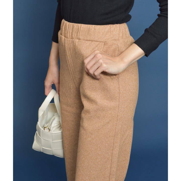 ヘリンボーンストレートパンツ（ウエストゴム） | ＆soiree | 詳細画像7 