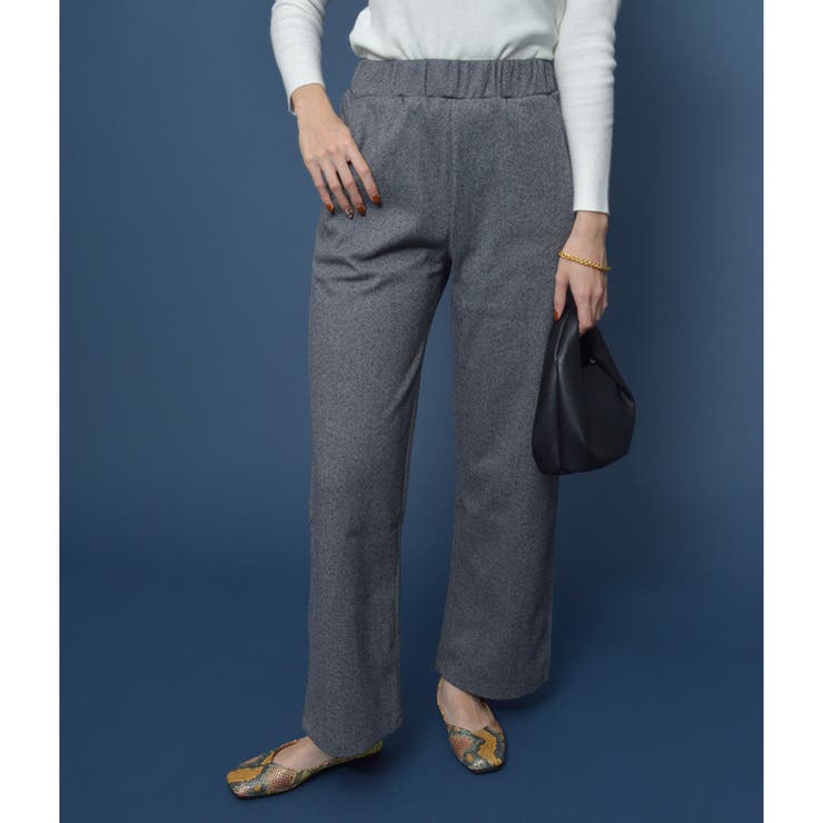 ヘリンボーンストレートパンツ（ウエストゴム） | ＆soiree | 詳細画像9 