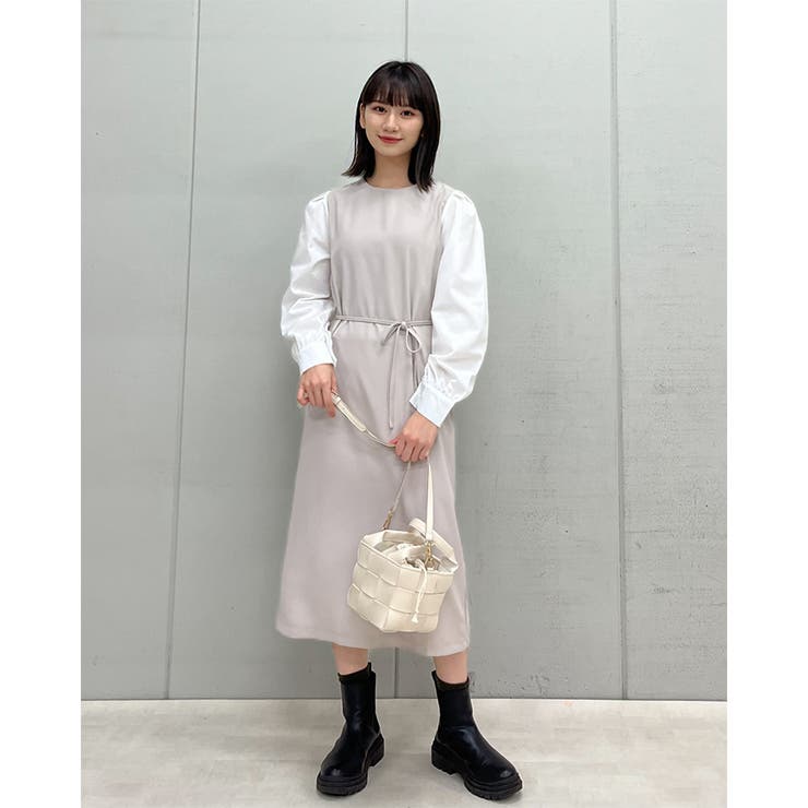 ラウンドネックウエストマークワンピース | ＆soiree | 詳細画像19 