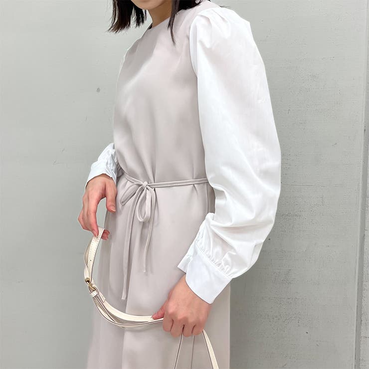 ラウンドネックウエストマークワンピース | ＆soiree | 詳細画像20 