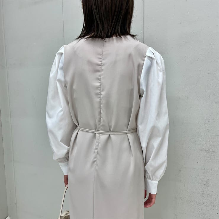 ラウンドネックウエストマークワンピース | ＆soiree | 詳細画像22 