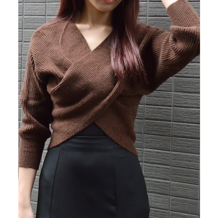 フロントクロスニットトップス | ＆soiree | 詳細画像19 