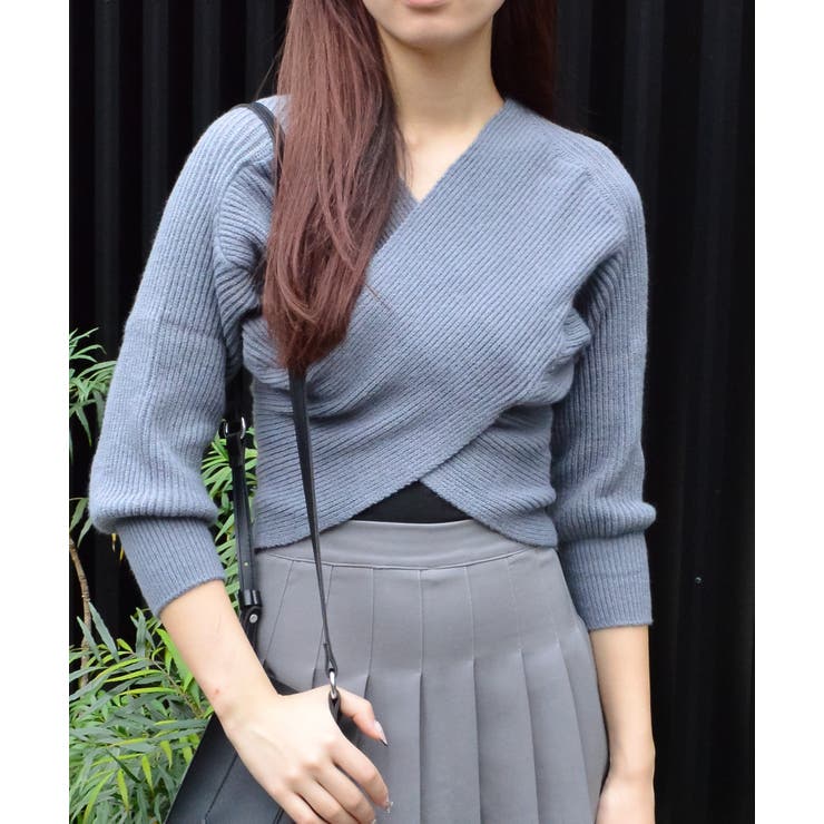 フロントクロスニットトップス | ＆soiree | 詳細画像25 